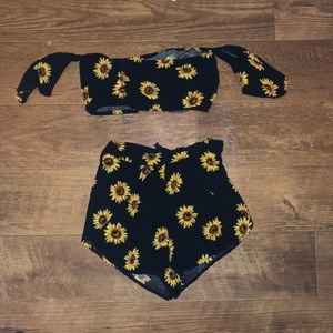Zaful sunflower co ord size:s